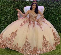 Sparky Sequin Charro Mexican Quinceanera Dresses Ball Gown Sweethart Puffy Tulle Sweet 16 Dress Luxury Beaded Crystal vestidos de 15 años