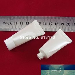 Free Shipping 100pcs 5g 5ml Empty Facial Cleaner Cream Tube White Small Sample Tubes Gel Butter Hose Handcream Squeeze Hosepipe