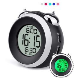 Loud For Heavy Sleepers-Dual, Snooze,Backlight Silent With Light, Digital Alarm Clock 201222
