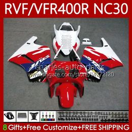 Bodys For HONDA RVF400R N30 V4 VFR400 R VFR400R 89-93 79No.24 RVF VFR 400 RVF400 R 400RR 1989 1990 1991 1992 1993 VFR400RR VFR 400R 89 90 91 92 93 Fairing Kit red stock blk