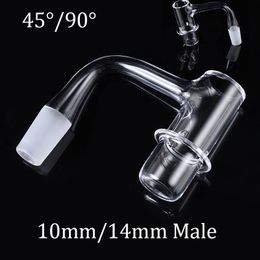 UFO Style Smoking Accessories 10mm 14mm Male Joint Seamless Fully Weld Quartz Bangers 20mm OD For Water Pipes Bangers Nails