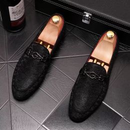 Buckle designer Men hairstylist Shoes Attractive 2022 European Groom Luxury Flat Walking Dress Party Footwear