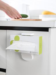 Toilet Paper Holders Kitchen Rack Hanging Creative Non-perforated Cabinet Wall-mounted Wiping Towel Shelf Bathroom Storage