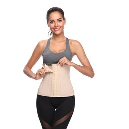 Waist Trainer Corset Breathable Latex Fabric Slimming Body Shaper 25 Steel Bones Three Rows Of Hooks Abdomen Tummy Control Straps DHL Free Shapewear