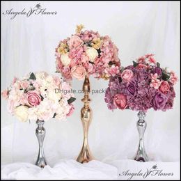 Decorative Flowers & Wreaths Festive Party Supplies Home Garden Custom 35/45Cm Rose Peony Artificial Flower Ball Centrepieces Decor Wedding