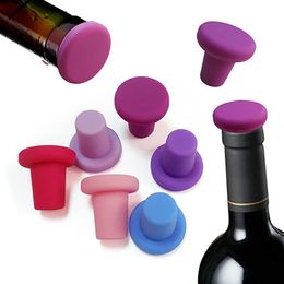 silicone bottle stoppers Canada - 9 Colors Preservation Tools Bottle Stopper Bottles Caps Wine Stoppers Family Bar Silicone Creative Design Safe And Healthy a06