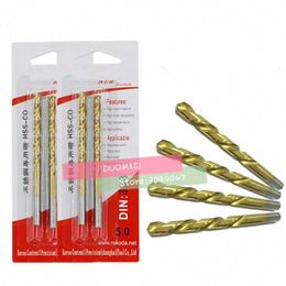 4.5mm 10pcs High Speed Steel HSS Twist Drill Bits 4mm //4.5mm//5.0mm//5.5mm Drilling Tool for Stainless Steel Iron Plate Wood Plastic Aluminum
