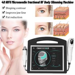 2 in 1 RF Fractional Microneedle 4D Skin Lifting HIFU Face Facial Beauty Machine With CE