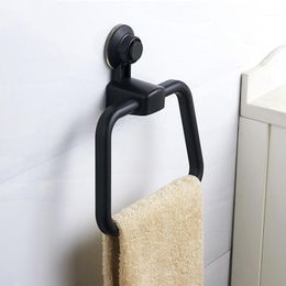 Hooks & Rails Vacuum Strong Suction Cup Towel Ring Kitchen Punch Free No Trace Hook Household Storage Shelf Bathroom Holder P7Ding1