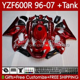 Body Kit For YAMAHA YZF600R Thundercat YZF 600R 600 R 1996-2007 Bodywork 86No.179 YZF-600R 96 97 98 99 00 01 Pearl red YZF600-R 02 03 04 05 06 07 OEM Fairings +Tank cover
