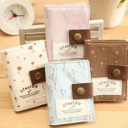 Hot Sale Cavans Floral Business ID Credit Holder Women Purse Wallet Pocket Case Ladies Mini Slim Card Holders