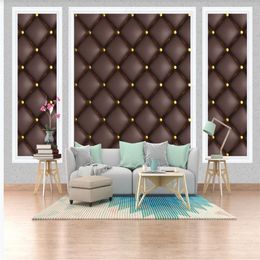Luxury European Palace Golden wallpapers Carved 3D Soft Package 3d Customised wallpaper