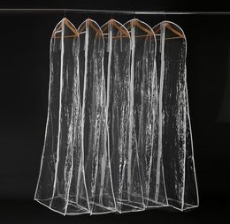 Wedding Dress Dust Cover PVC Clothing Garment Bags Transparent Solid Storage Bags