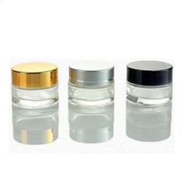 5g/5ml 10g/10ml Cosmetic Empty Jar Pot Makeup Face Cream Container Bottle with black Silver Gold Lid and Inner