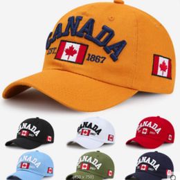 I love canada New Washed Cotton Baseball Cap Snapback Hat For Men Women Dad Hat Embroidery Casual hats Casquette Hip Hop Caps GC821