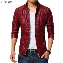 Chaqueta De Cuero Biker Hombre Rojo Oferta Online | DHgate.com