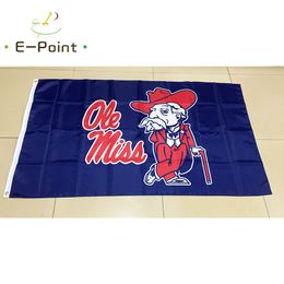 NCAA Ole Miss Rebels Flag 3*5ft (90cm*150cm) Polyester flag Banner decoration flying home & garden flag Festive gifts