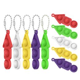 funny fidget toys Canada - Simple Arrow Push Bubble Keychain Sensory Fidget Toy Autism Needs Squishy Stress Reliever Toys Adult Child Funny Anti-stress Dimple Portable Antistress Pendant
