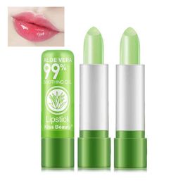 Aloe Vera Lip Balm Long Lasting Nutritious Green Lipstick Lips Moisturiser Magic Temperature Colour Change Lipp Makeup