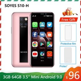 Luxury Super mini LTE 4G Mobile phone Original Soyes S10H 3.5 Inch Touch Screen 32GB/64GB ROM Android 9.0 Face ID Smallest Smartphone