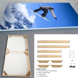 Natural Wooden DIY Frame For Canvas Painting Posters Photos Pictures, Easy to Assemble, Wall Frame Custom Frame Longlife Wood 201211