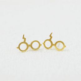 Fashion Diving Glasses Ear Studs Environmental Protection Material Gold Silver Rose Three Color Optional Suitable for Men And Women