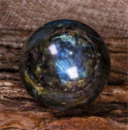 Natural Labradorite Crystal Polished Sphere Ball 100% High Quality Healing Crystal Gemstone Flash Glossy Stone Decoration 201125
