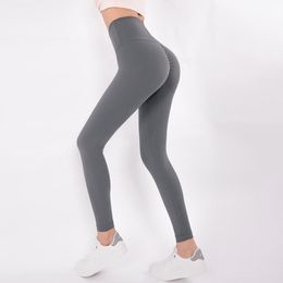 see through yoga pants NZ - Nude Feel Non-see Through Yoga Pants Sexy Peachy BuScrunch Leggings Widen High Waist Colorvalue Leggings Stretch Active Wear
