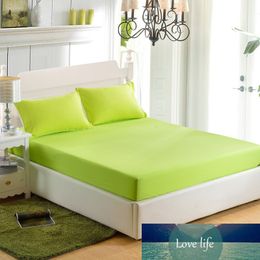 Solid Colour Fitted Sheet Green Colour Bed Sheet For Single Double Bed Kids Adults (no pillowcase) XF717-4