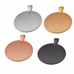 Pets Tag Round ID Card Metal Stainless Steel Pet Durable Easy To Use Dog Tags Blank Dogs Cats