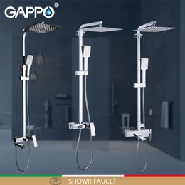 GAPPO Faucets bathroom rain Shower sets waterfall bath faucet mixer taps LJ201212