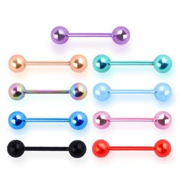 110Pcs/Lot Stainless Steel Long Industrial Barbell Ring 14G Tongue Nipple Bar Piercing 1.6Mm Tragus Helix Ear Piercing Body Jewelry Kcjdm