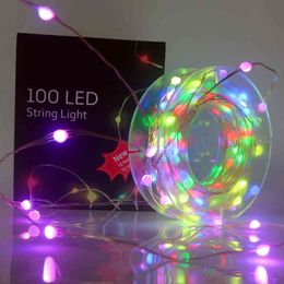 10M 5M Christmas Wedding Party Decoration WS2812B SK6812 Pixels RGB 100 LED Fairy String LIGHT Addressable Individually USB DC5V 220106