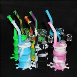 Hookah Bongs glass ash catcher silicon oil dab Clear 4mm 14mm male quartz nails silicone nectar