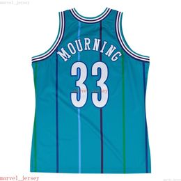 100% Stitched Alonzo Mourning #33 1992-93 Jersey XS-6XL Mens Throwbacks Basketball jerseys Cheap Men Women Youth