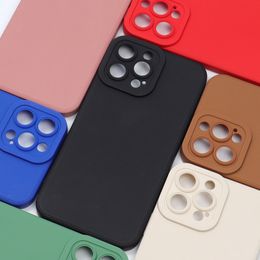 Good Quality Durable Silicone Cute Soft Phone Cases Anti-fall Anti-shock Simple Cellphone Covers for iPhone 11 12 13 Series