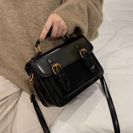 Cross Body Vintage Square Tote Bag 2021 Fashion High Quality PU Leather Women's Designer Handbag Portable Shoulder Messenger