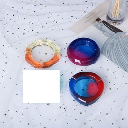 Silicone Mould Mirror Ashtray Mold DIY Crystal Epoxy Mold Jewelry Container DIY Hand Crafts Tools Round Heart 5 Optional BT730