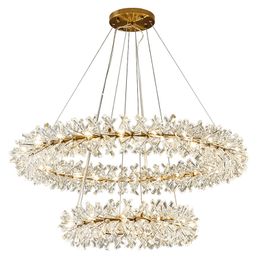 Firefly Crystal Pendant Lamp Designer Contemporary Warm Romantic Wreath Hanging Lights For Home Hotel Lobby Interior Decorative G4 Bulb