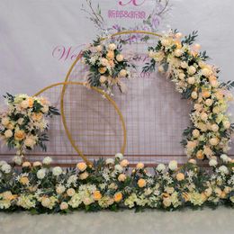 Decorative Flowers & Wreaths Wedding Road Lead Artificial Fake Row Arch Flower Decoration Arrangement Home Floral Background Wall Decor