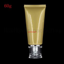 30pcs 60g Gold Plastic Squeeze Bottle Refillable Cosmetics Facial Cleanser Cream Tube Empty Shampoo Lotion Soft Bottlesbest qualtity