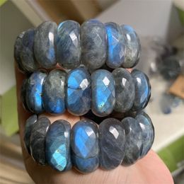 natural labradorite stone beads bracelet natural GEM stone bangle for woman for gift wholesale ! Y200730