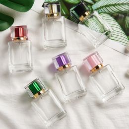 Hot Selling 30ml 50ml Empty Perfume Bottle Spray Nozzle Glass Refillable Thick Deodorant Essential Oil Disinfectant Bottles