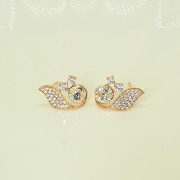 christmas earings Canada - Stud 1 Pair Wholesale Female Romantic Style Crystal Geomety Earrings Ear Studs For Women Girls Fashion Jewelry Christmas