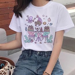 Funny Cat T Shirt Women Funny Cat Casual T-shirt Short Sleeve Women Tee Sister Is Installed