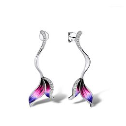 Stud Enamel Jewellery For Women Delicate Purple Leaves Earrings Necklace Fashion Handmade Enamel1