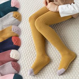 Autumn winter new Contrast Color girls warm leggings cute infant kids Leggings children pantyhose cotton blends girls skinny pants