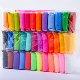 36 colors/Set Soft Air Dry Clay Polymer Plasticine Diy Fluffy Slimed Toys Handmade Kids Early Educational Toys Christmas Gift 201226