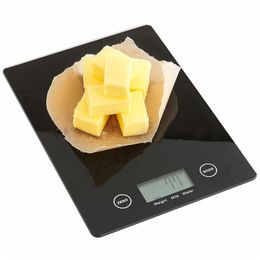Household Kitchen Scale Electronic Food Scales Diet Scales Measuring Tool Slim LCD Digital Electronic Weighing Scale Y200531
