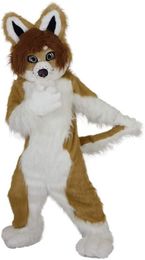2022 Halloween Fox Dog Wolf Fur Mascot Costume Top quality Cartoon Character Outfits Adults Size Christmas Carnival Birthday Party Outdoor Outfit